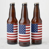Amerikaanse vlag bier etiket (Flessen)