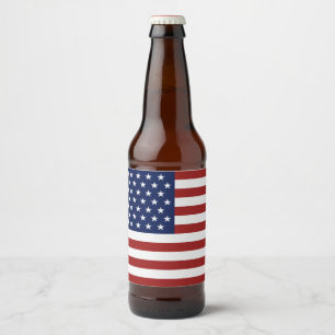 Amerikaanse vlag bier etiket