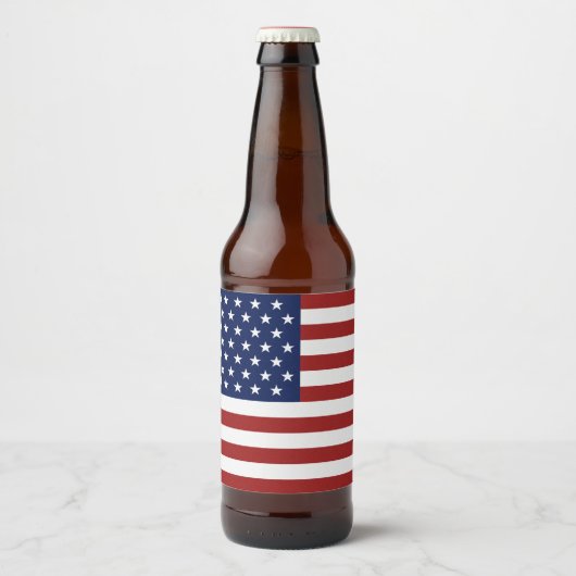 Amerikaanse vlag bier etiket (Voorkant)