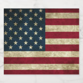 Amerikaanse vlag bier etiket (Enkel label)