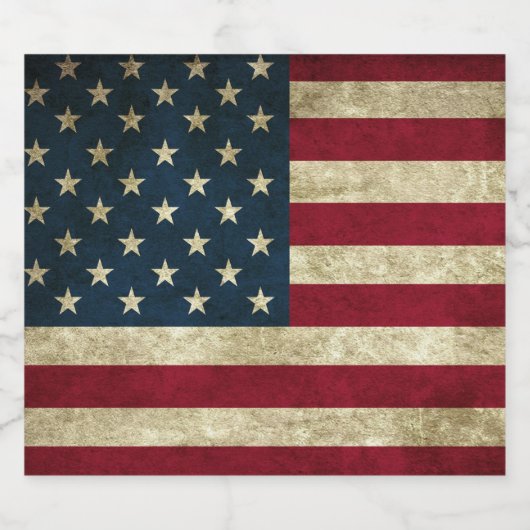Amerikaanse vlag bier etiket (Enkel label)