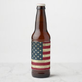 Amerikaanse vlag bier etiket (Voorkant)