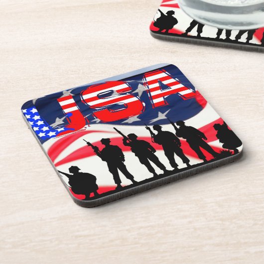 Amerikaanse vlag bier onderzetter (Linkerzijde)