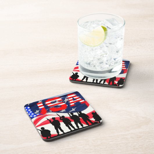 Amerikaanse vlag bier onderzetter (Rechterzijde)