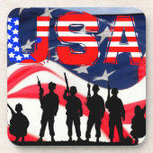 Amerikaanse vlag bier onderzetter (Voorkant)