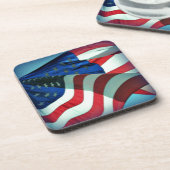 Amerikaanse vlag bier onderzetter (Linkerzijde)