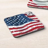 Amerikaanse vlag bier onderzetter (Linkerzijde)