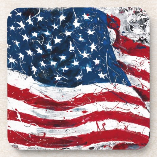 Amerikaanse vlag bier onderzetter (Voorkant)
