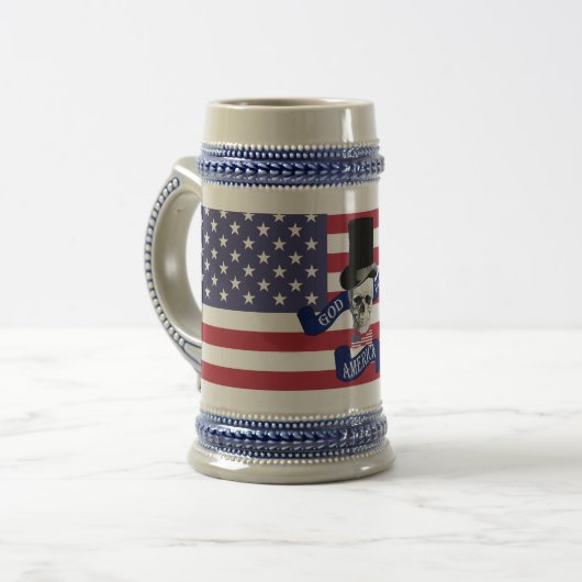 Amerikaanse vlag bierpul (Voorkant links)