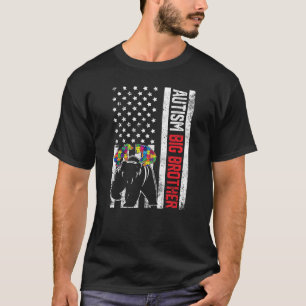 Amerikaanse vlag Big Brother Beer Autism Awareness T-shirt