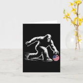 Amerikaanse vlag Bigfoot Bowling Bowler Kaart (Gele Bloem)