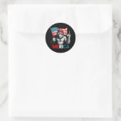 Amerikaanse vlag Bigfoot Ronde Sticker (Tas)