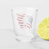 Amerikaanse vlag Bigfoot Whiskey Shot Glass Glas (Achterkant)