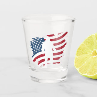 Amerikaanse vlag Bigfoot Whiskey Shot Glass Glas