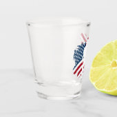 Amerikaanse vlag Bigfoot Whiskey Shot Glass Shot Glas (Links)