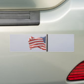 Amerikaanse vlag bij Half Mast (Verenigde Staten) Bumpersticker (Op auto)