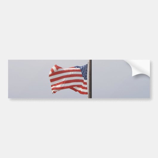 Amerikaanse vlag bij Half Mast (Verenigde Staten) Bumpersticker (Voorkant)