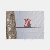 Amerikaanse vlag bij Half Mast (Verenigde Staten) Fleece Deken (Voorkant (Horizontaal))