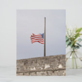 Amerikaanse vlag bij Half Mast (Verenigde Staten) Kaart (Staand voorkant)