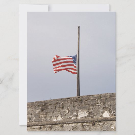 Amerikaanse vlag bij Half Mast (Verenigde Staten) Kaart (Voorkant)