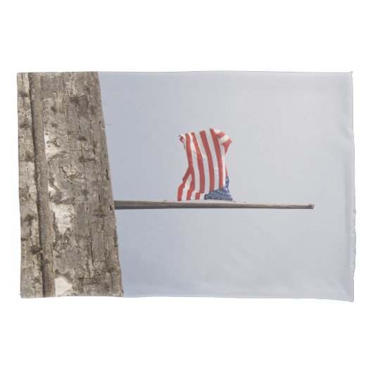 Amerikaanse vlag bij Half Mast (Verenigde Staten) Kussensloop (Voorkant-Links)