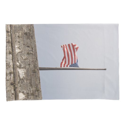 Amerikaanse vlag bij Half Mast (Verenigde Staten) Kussensloop (Voorkant-Rechts)