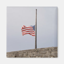 Amerikaanse vlag bij Half Mast (Verenigde Staten) Magneet