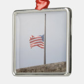 Amerikaanse vlag bij Half Mast (Verenigde Staten) Metalen Ornament (Links)