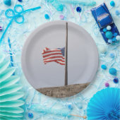 Amerikaanse vlag bij Half Mast (Verenigde Staten) Papieren Bordje (Feest)