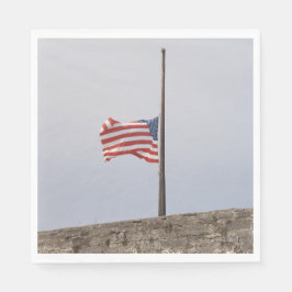 Amerikaanse vlag bij Half Mast (Verenigde Staten) Servet