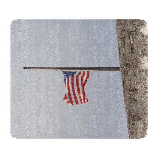 Amerikaanse vlag bij Half Mast (Verenigde Staten) Snijplank (Voorkant)