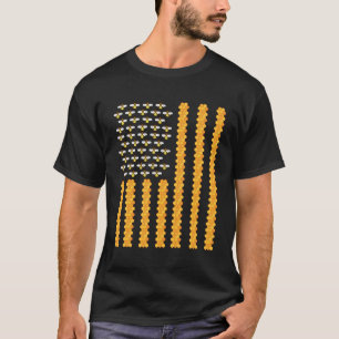 Amerikaanse vlag bijenteelt t-shirt