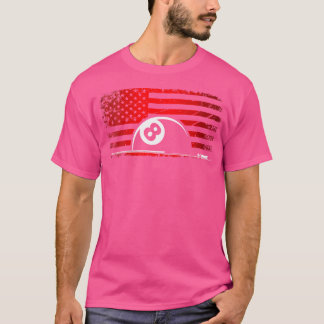 Amerikaanse vlag biljart kleding biljart t-shirt