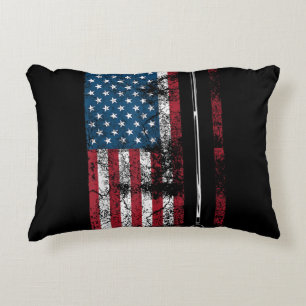 Amerikaanse Vlag Biljartstok Cute Tafel Game Grapp Accent Kussen