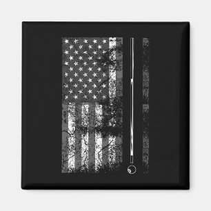 Amerikaanse Vlag Biljartstok Cute Tafel Game Grapp Magneet