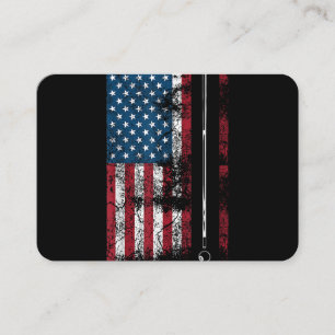 Amerikaanse Vlag Biljartstok Cute Tafel Game Grapp Visitekaartje