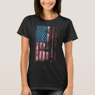 Amerikaanse Vlag Biljartstok Cute Tafelspel USA T-shirt