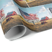 Amerikaanse vlag billboard op het Boerderij Cadeaupapier (Rol Hoek)