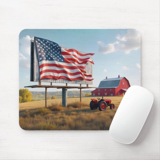 Amerikaanse vlag billboard op het Boerderij Muismat (Met muis)
