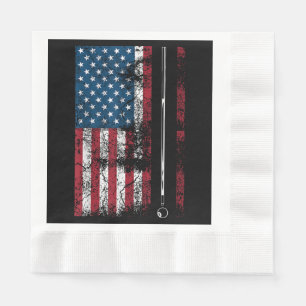 Amerikaanse vlag Billiard Stick Cute Table Game Fu Servet