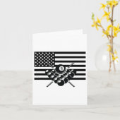 Amerikaanse vlag Billiards Apparel - Billiards Kaart (Gele Bloem)