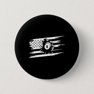 Amerikaanse vlag Billiards Apparel - Billiards Ronde Button 5,7 Cm