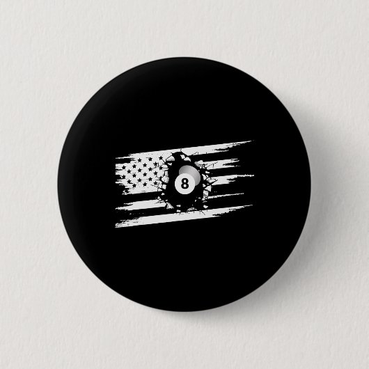 Amerikaanse vlag Billiards Apparel - Billiards Ronde Button 5,7 Cm (Voorkant)