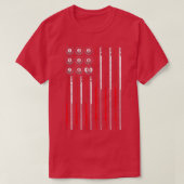 Amerikaanse vlag Billiards pool Funny American vla T-shirt (Design voorkant)