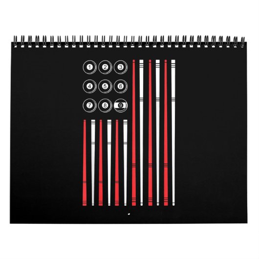 Amerikaanse vlag Billiards Shootpool Kalender (Hoes)