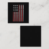 Amerikaanse vlag Billiards Shootpool Vierkante Visitekaartje (Voorkant / Achterkant)