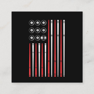 Amerikaanse vlag Billiards Shootpool Vierkante Visitekaartje