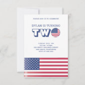 Amerikaanse vlag Birthday Kaart (Voorkant)