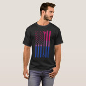 Amerikaanse vlag Bisexual Bi Pride Lgbtq T-shirt (Voorkant volledig)