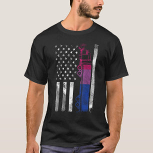 Amerikaanse vlag Bisexual Truck Bi Pride Lgbtq Dri T-shirt